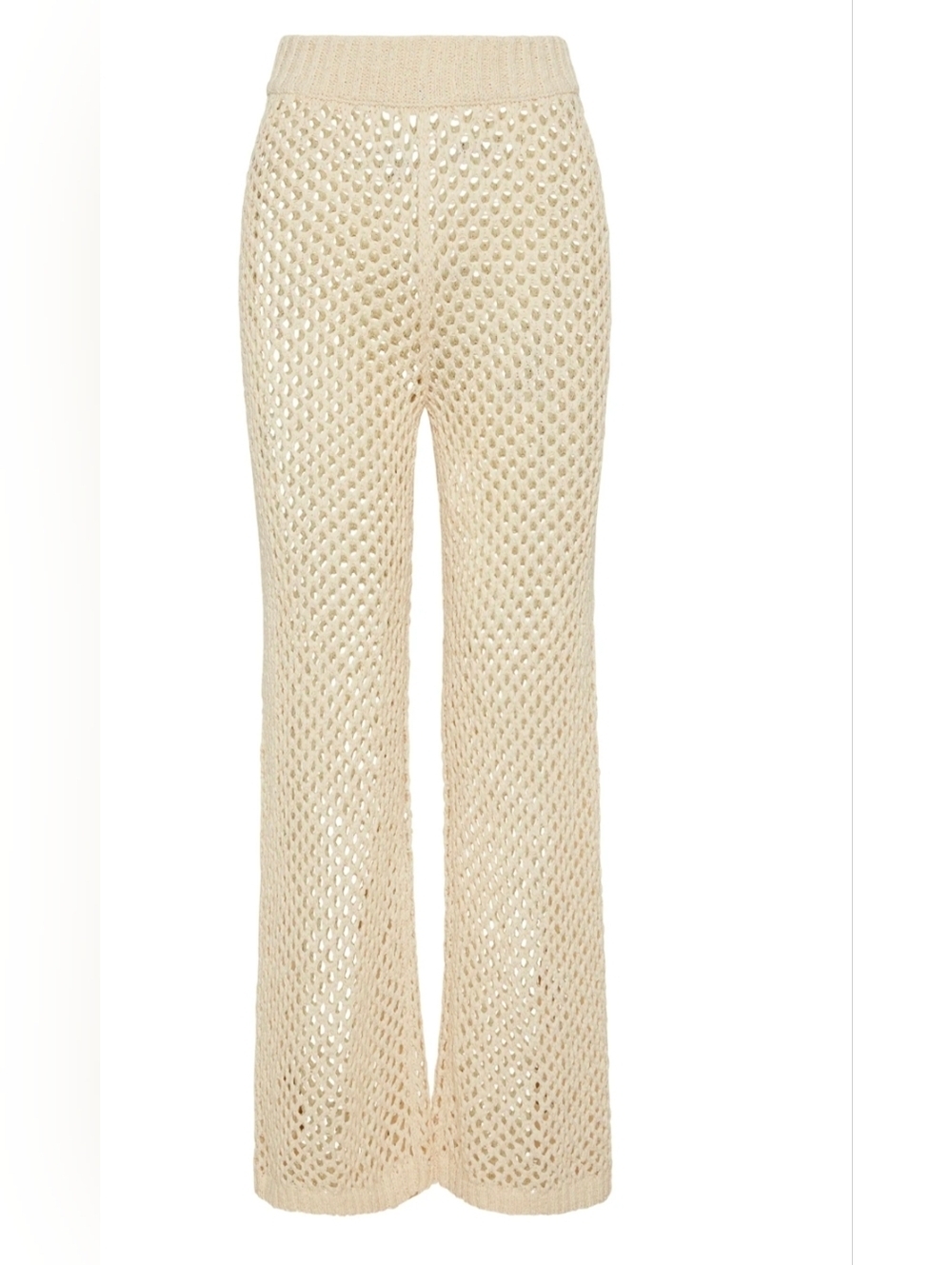 wild fable Cream Crochet Wide-Leg Pants